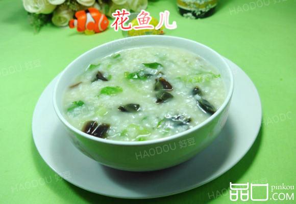生菜皮蛋大米粥