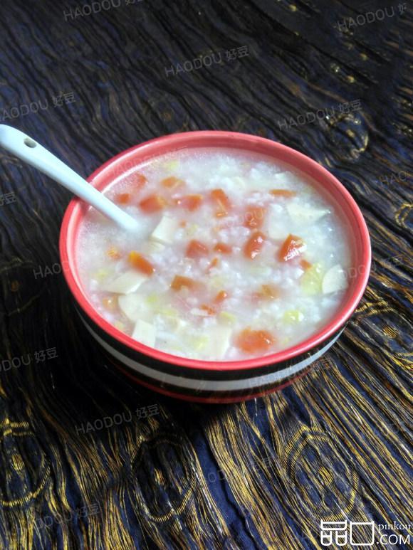 火腿白菜粥