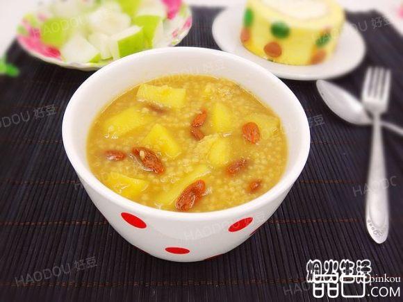 红糖苹果小米粥
