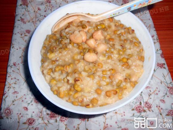 绿豆花生粥