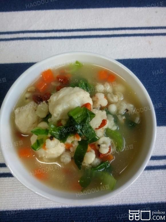 薏米丸子蔬菜粥