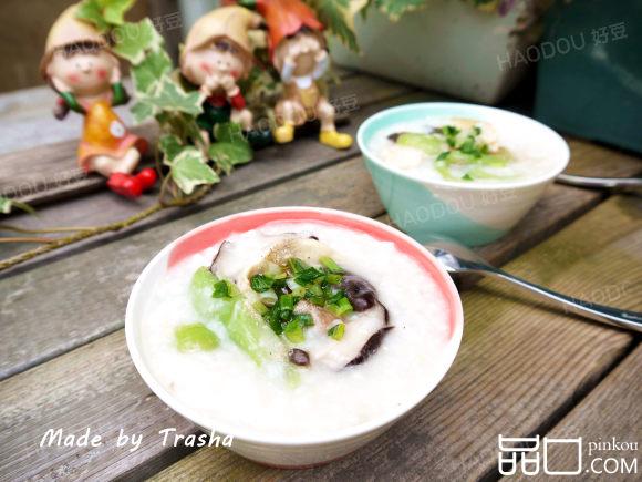 香菇丝瓜鸡粥
