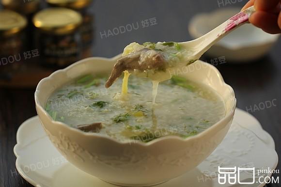 香菜猪肝阴米粥