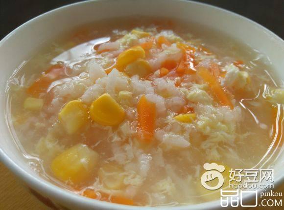 胡萝卜玉米鸡蛋粥