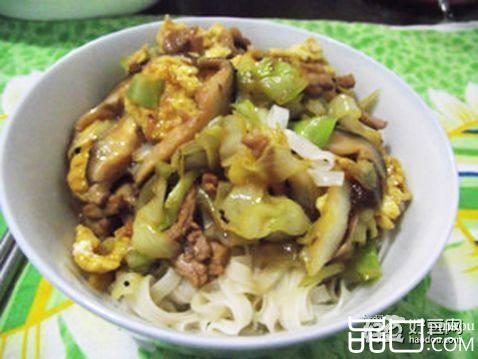 蔬菜鸡蛋肉丝面