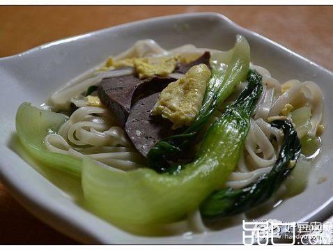 鸡蛋油菜猪肝面
