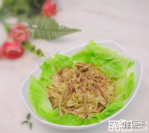 青菜肉丝拌面