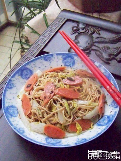 雪菜火腿炒面