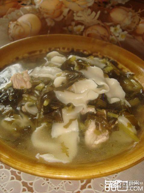 雪菜肉丝长寿面