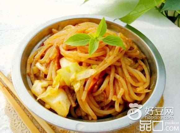 杂蔬炒圆粉
