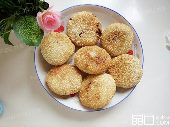 红豆糯米麻饼