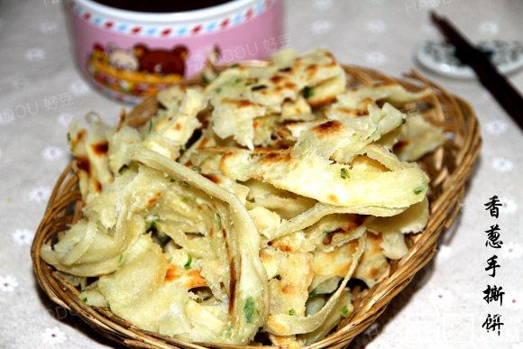 鸡油香葱手撕饼