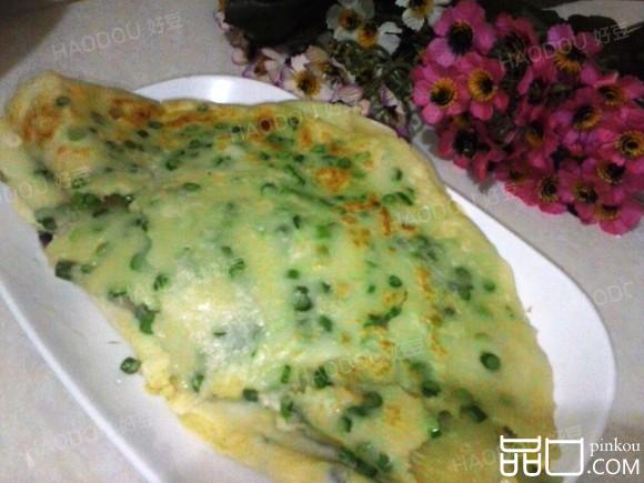蒜苔鸡蛋饼
