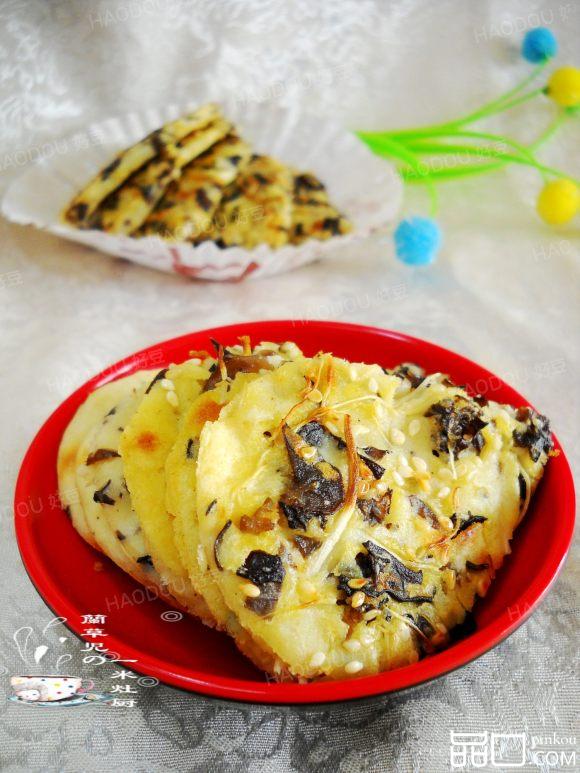 蒜须黑木耳鸡蛋饼
