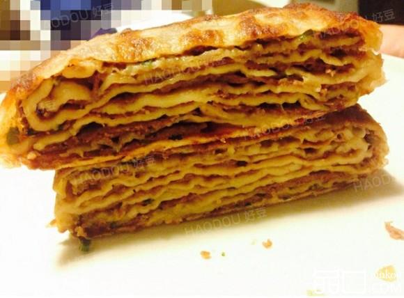 烫面素馅千层饼