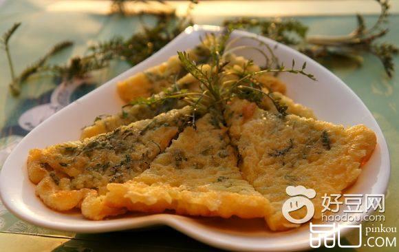 荠菜鸡蛋软饼