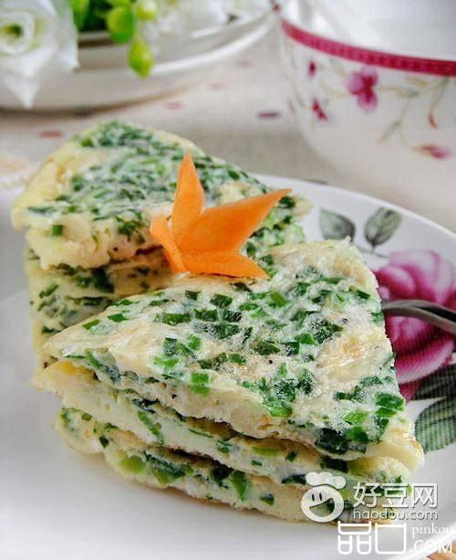韭菜虾米鸡蛋饼