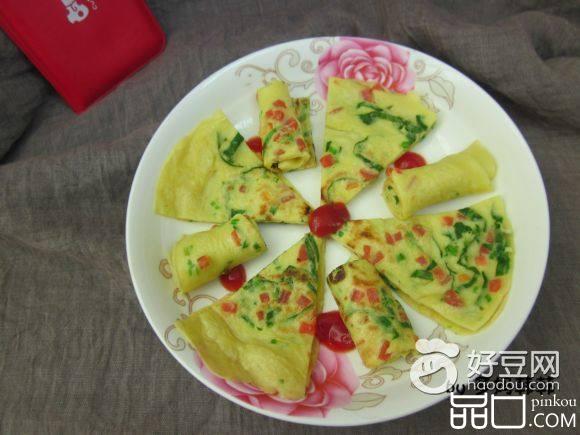 菠菜胡萝卜鸡蛋饼