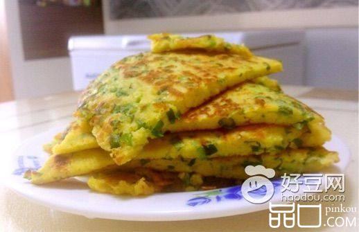香葱鸡蛋玉米面煎饼