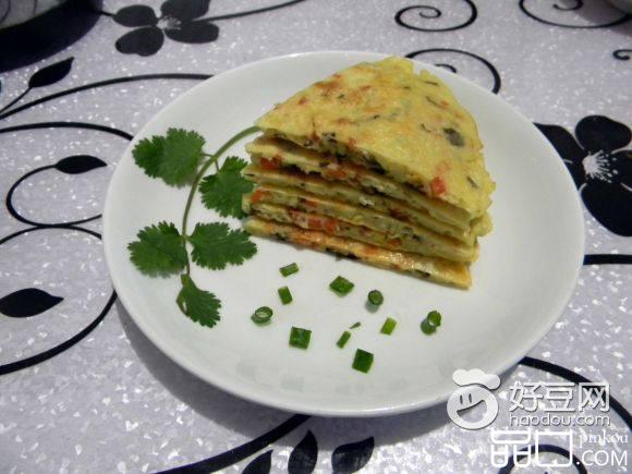 红萝卜香菇鸡蛋饼