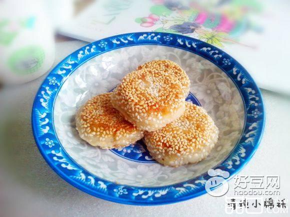 花生芝麻馅苹果饼