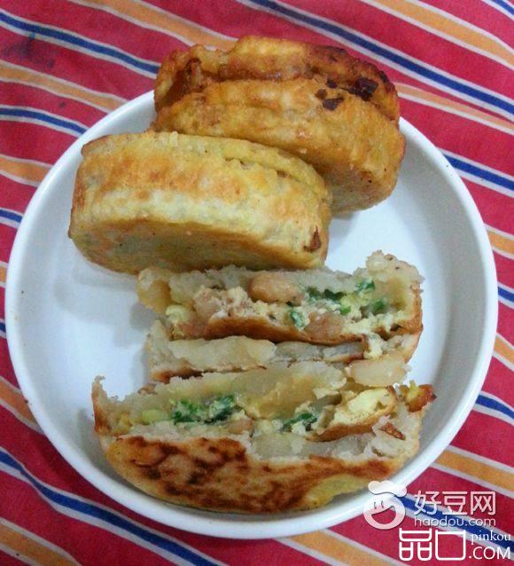 鸡蛋虾仁堡