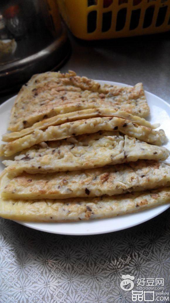 香菇鸡蛋煎饼