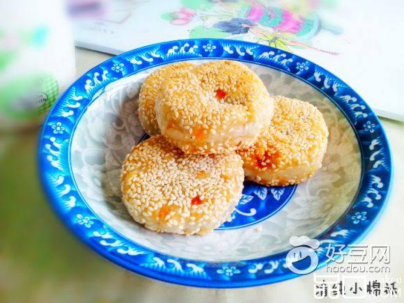 桔皮糖紫薯馅豆渣饼