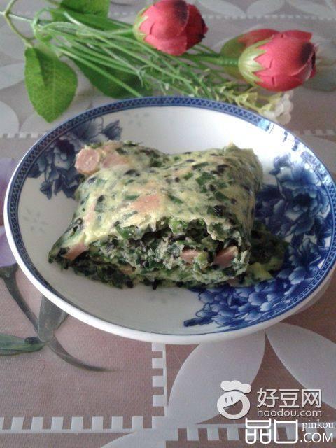 韭菜芝麻鸡蛋饼