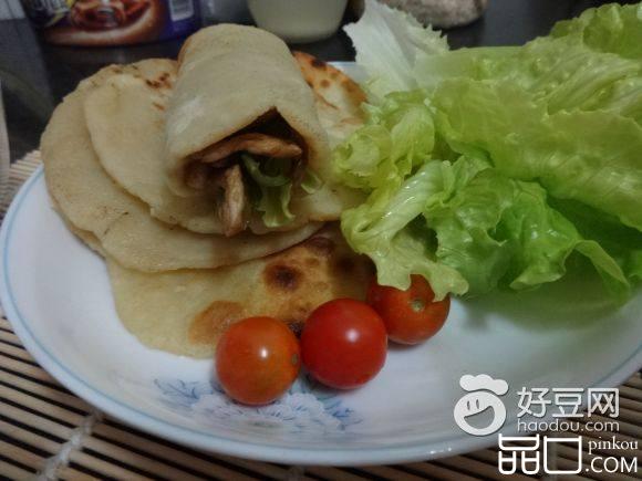 豆渣肉丝卷饼
