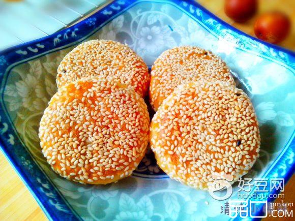 奶香红薯绿豆馅饼