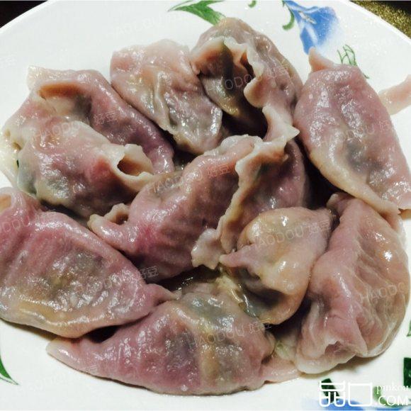 紫薯面三鲜水饺