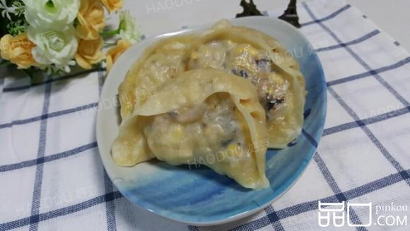 酸菜香菇鸡蛋蒸饺