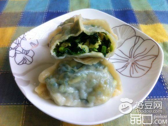韭菜菠菜鸡蛋蒸饺