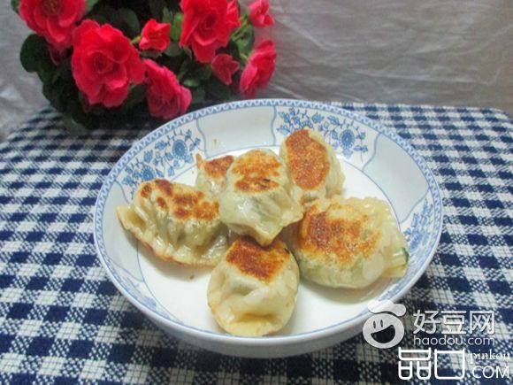 韭菜豆干煎饺