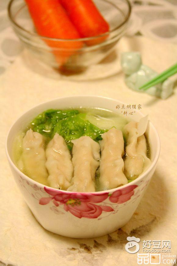 香菇饺白菜汤