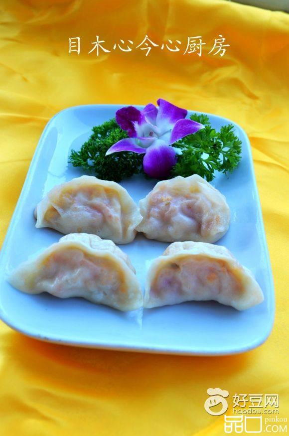 番茄鸡蛋虾仁蒸饺