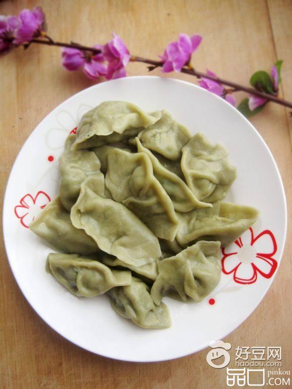翡翠韭菜馅饺子