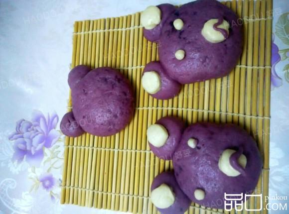 紫薯小熊馒头