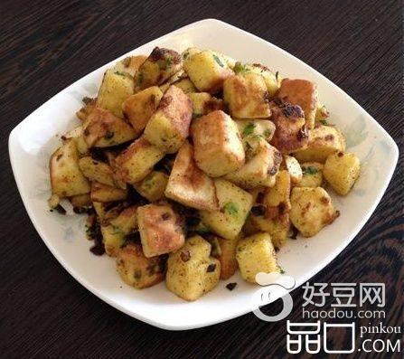 香葱孜然炒馒头丁