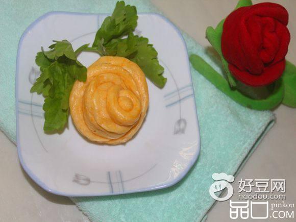 南瓜味玫瑰花馒头
