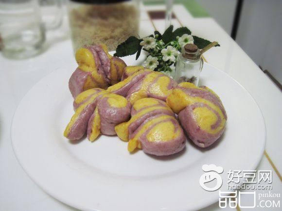 紫薯南瓜蝴蝶卷
