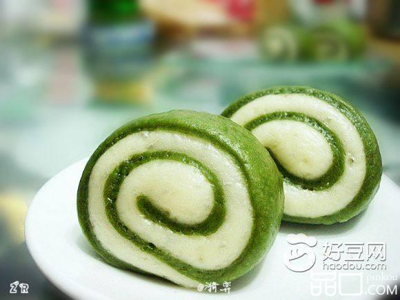 抹茶双色馒头