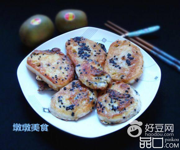 蛋煎芝麻馒头片