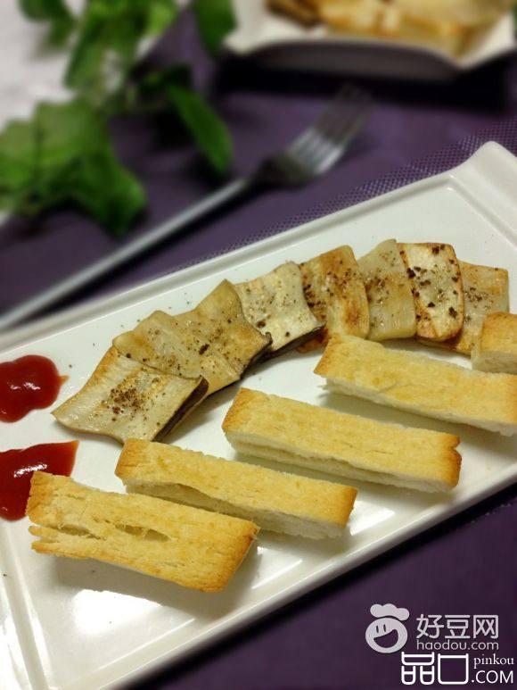 香煎杏鲍菇馒头片