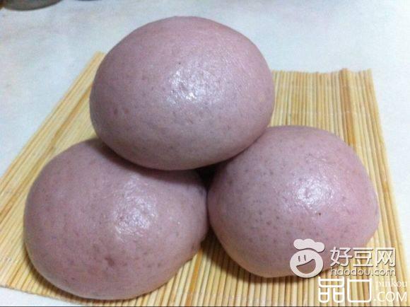 豆沙馅紫薯馒头