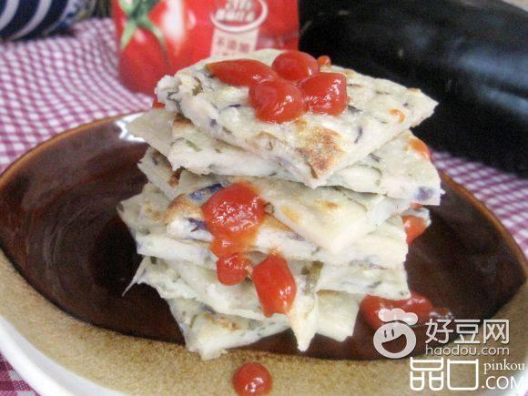 冷馒茄子海带丝煎饼