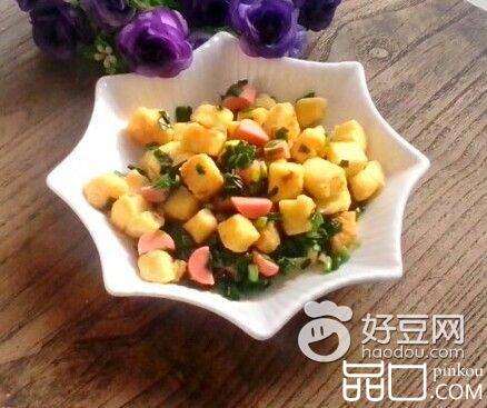 韭菜炒馒头丁