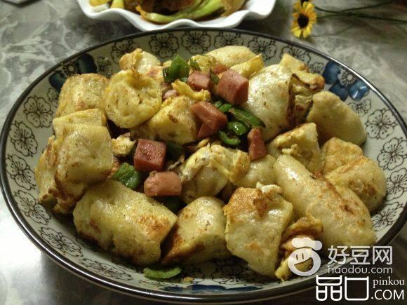 香煎孜然鸡蛋馒头