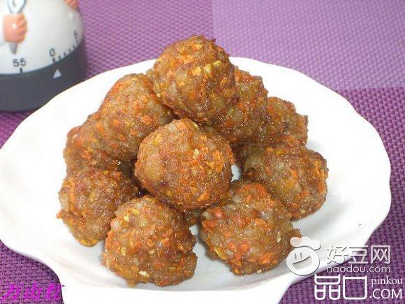 炸胡萝卜肉丸